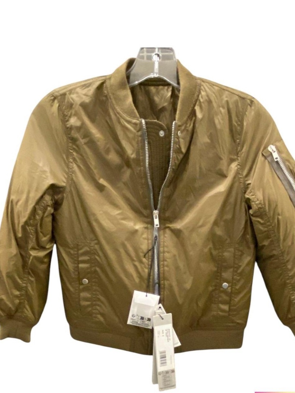 RiCK OWENS Youth Flight Bomber Jacket - “Bean” Olive Green Size 6 BRAND NEW TAGS